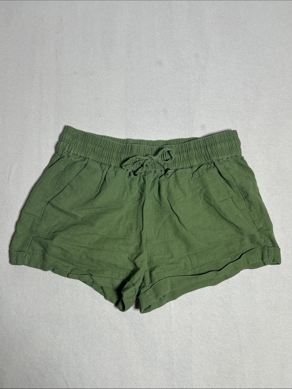 Love Tree Olive Drawstring Casual Shorts